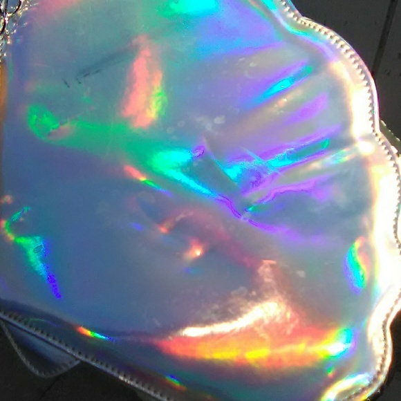 Holographic iridescent mermaid mermaidcore sea shell clamshell purse bag - Picture 3 of 8